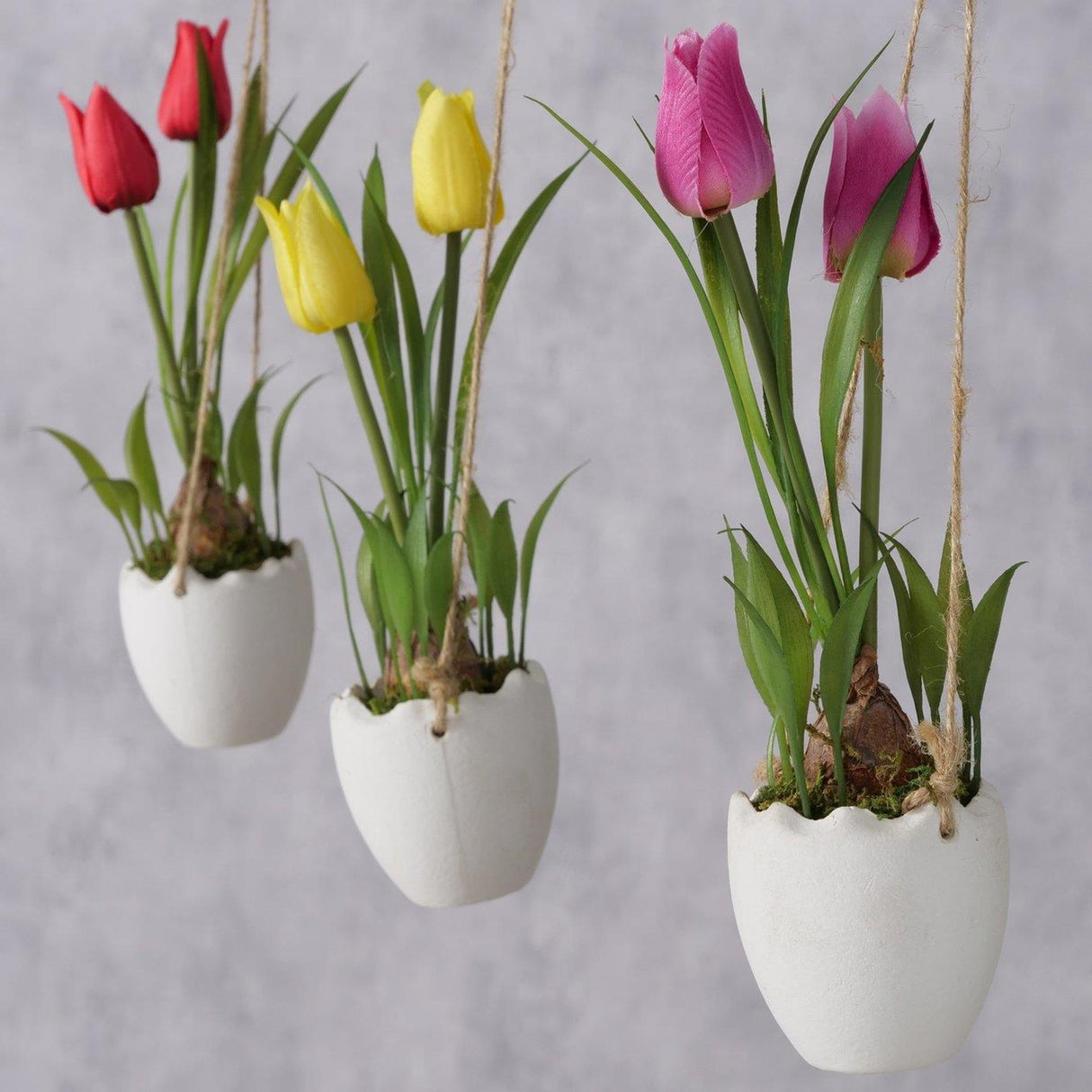 Boltze home boltze plante en pot suspendue tulipe h23cm