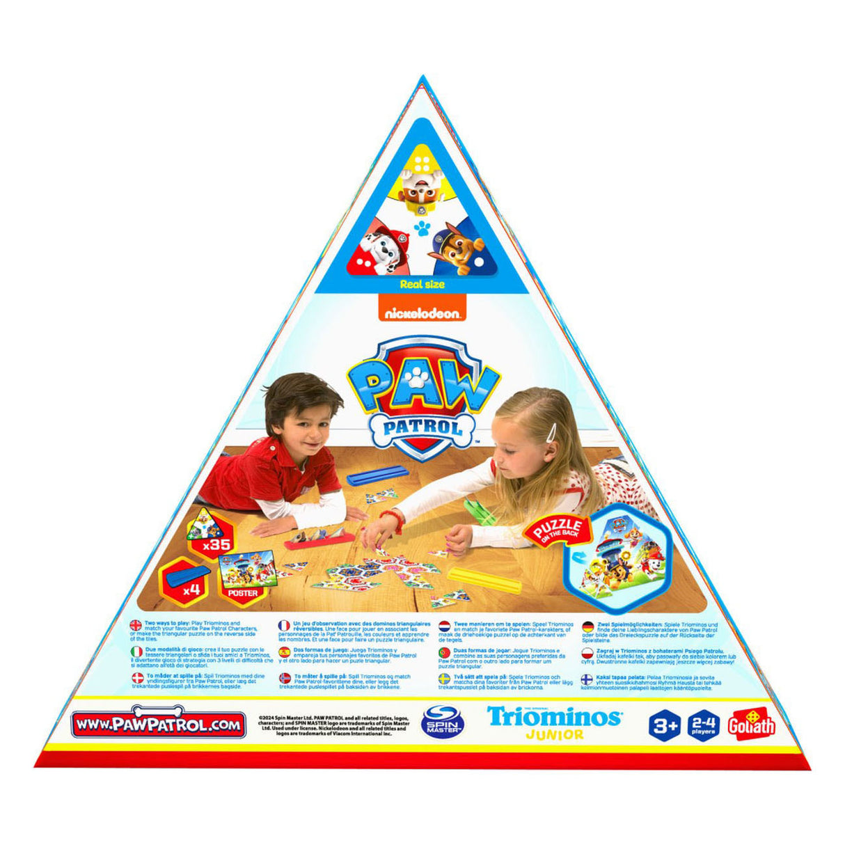 Goliath triominos junior Paw Patrol - jeu de société - jeu pour enfants - jouez aux triominos avec votre personnage préféré de Paw Patrol.