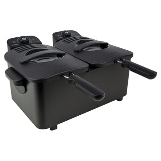 Inventum friteuse double 2x2,5 litres noir 1800 watts