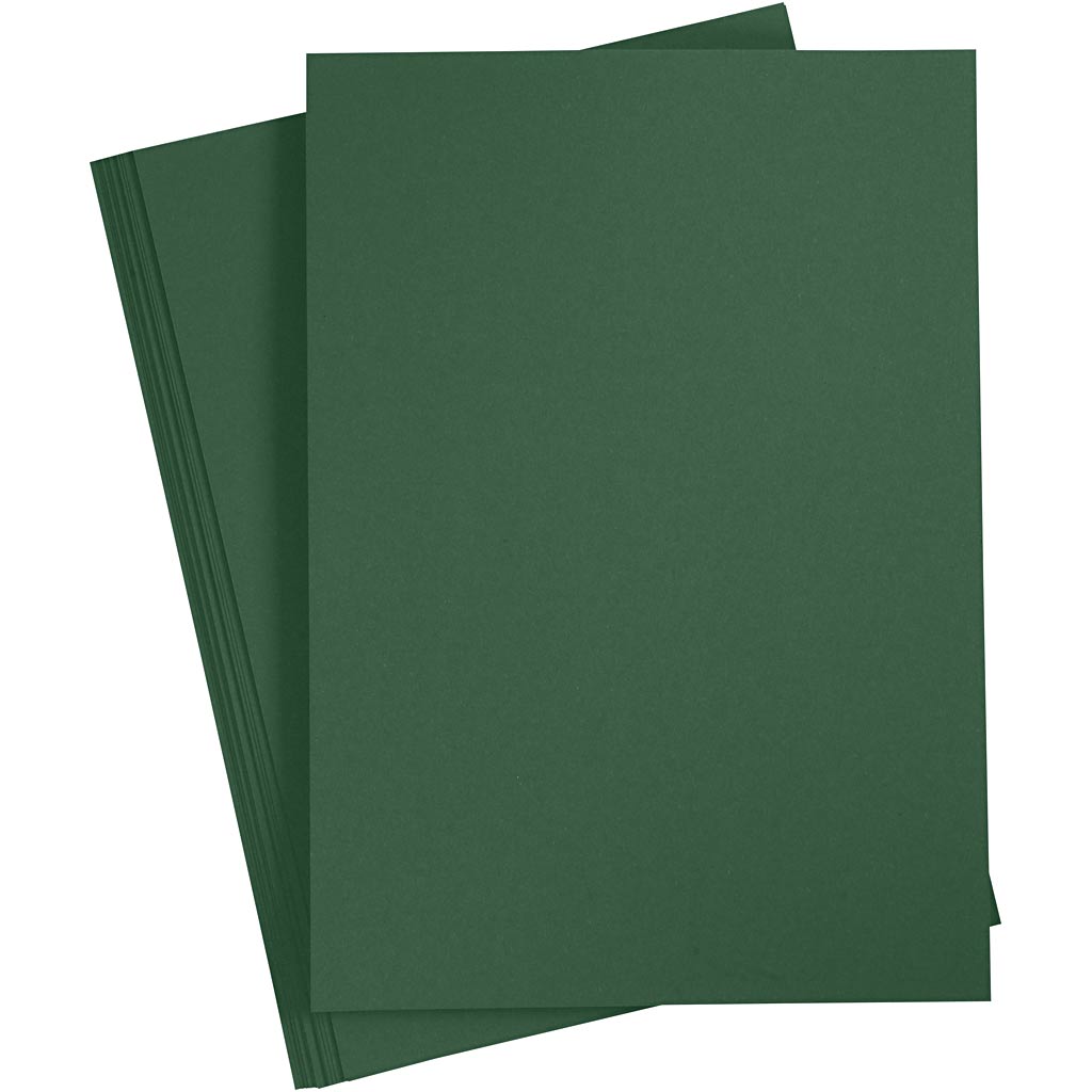 Carton coloré Creativ company, a4, feuille 210x297 mm, 180 gr, vert foncé, 20 feuilles 1 boîte