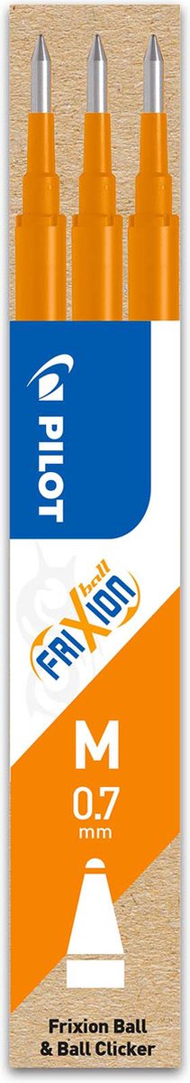 Pilot set van 3 - vulling frixion ball 0.7 - oranje - medium penpunt