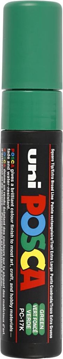 Marqueur Uni-posca posca, taille PC-17k, largeur de trait 15 mm, extra large, vert, 1 pièce