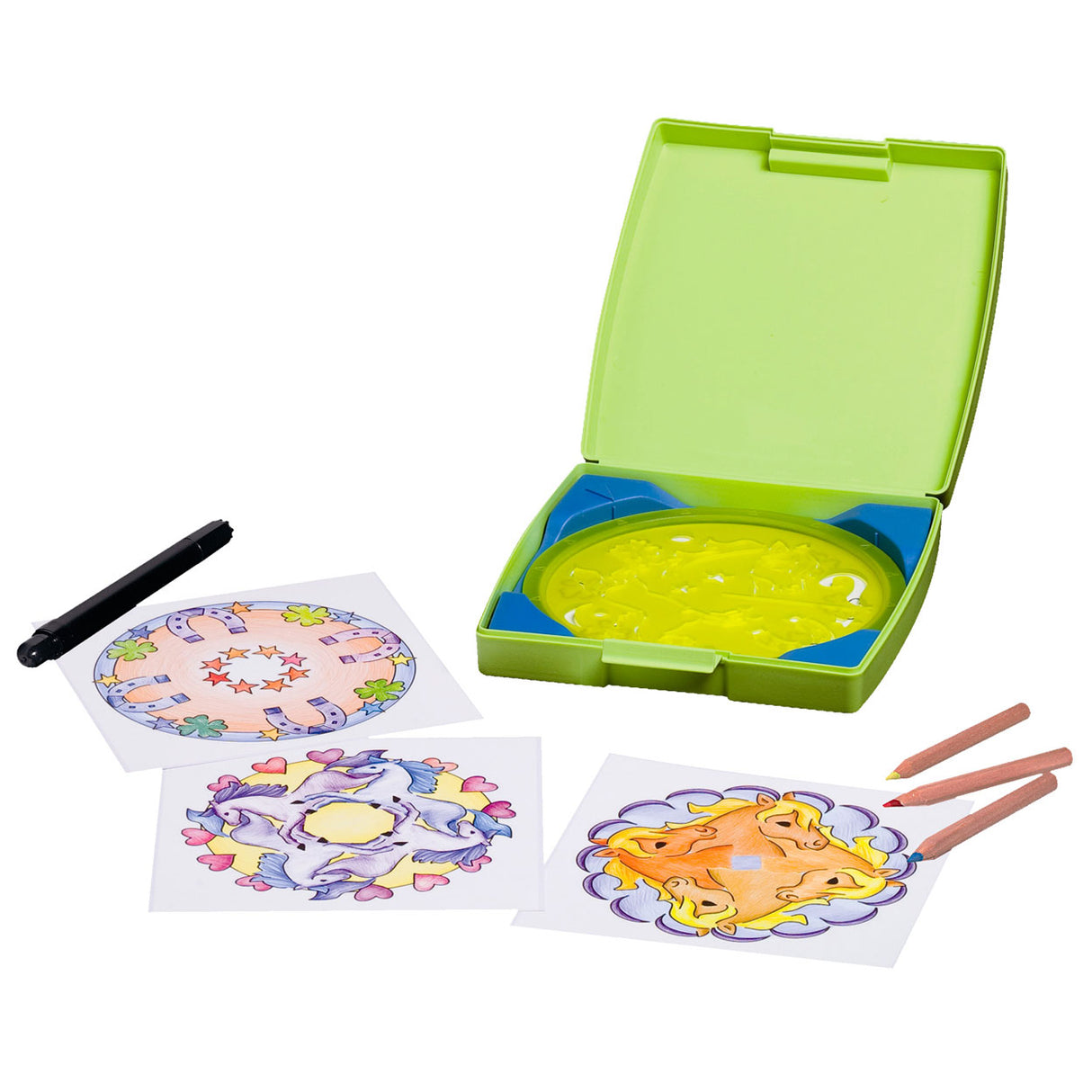 Mandala designer Ravensburger mini - chevaux