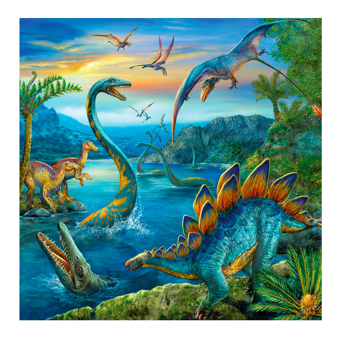 Ensemble de puzzles de dinosaures Ravensburger | 3x49 pièces