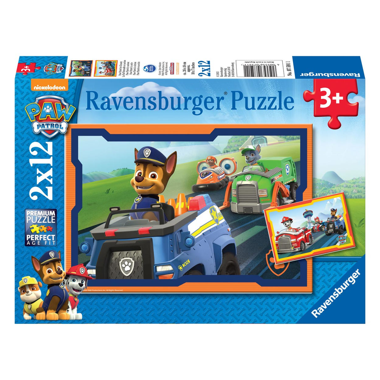 Ravensburger Paw Patrol en action - 2 x 12 pièces - puzzle enfant
