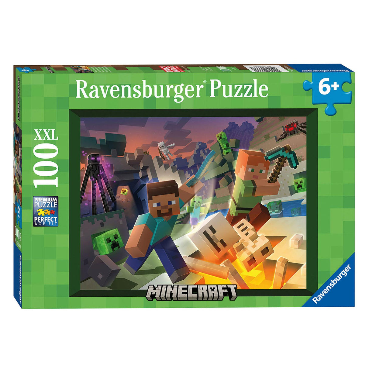 Ravensburger puzzle monstre minecraft - puzzle - 100 pièces xl