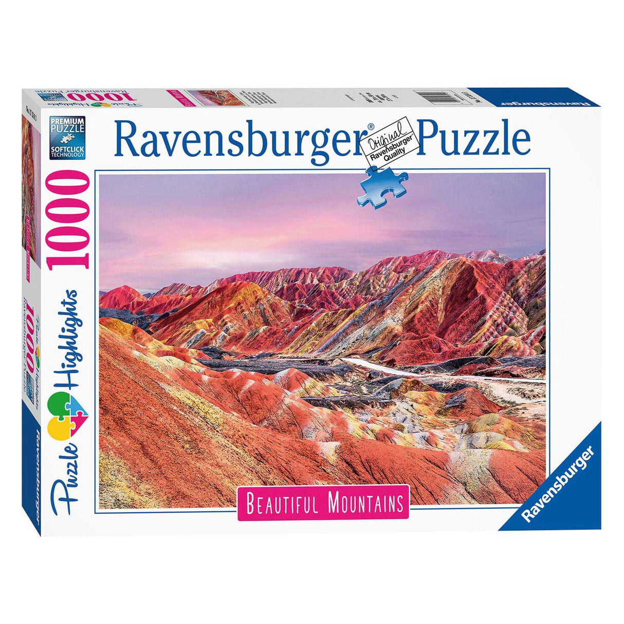 Ravensburger puzzle montagnes arc-en-ciel, Chine, 1000 pcs.