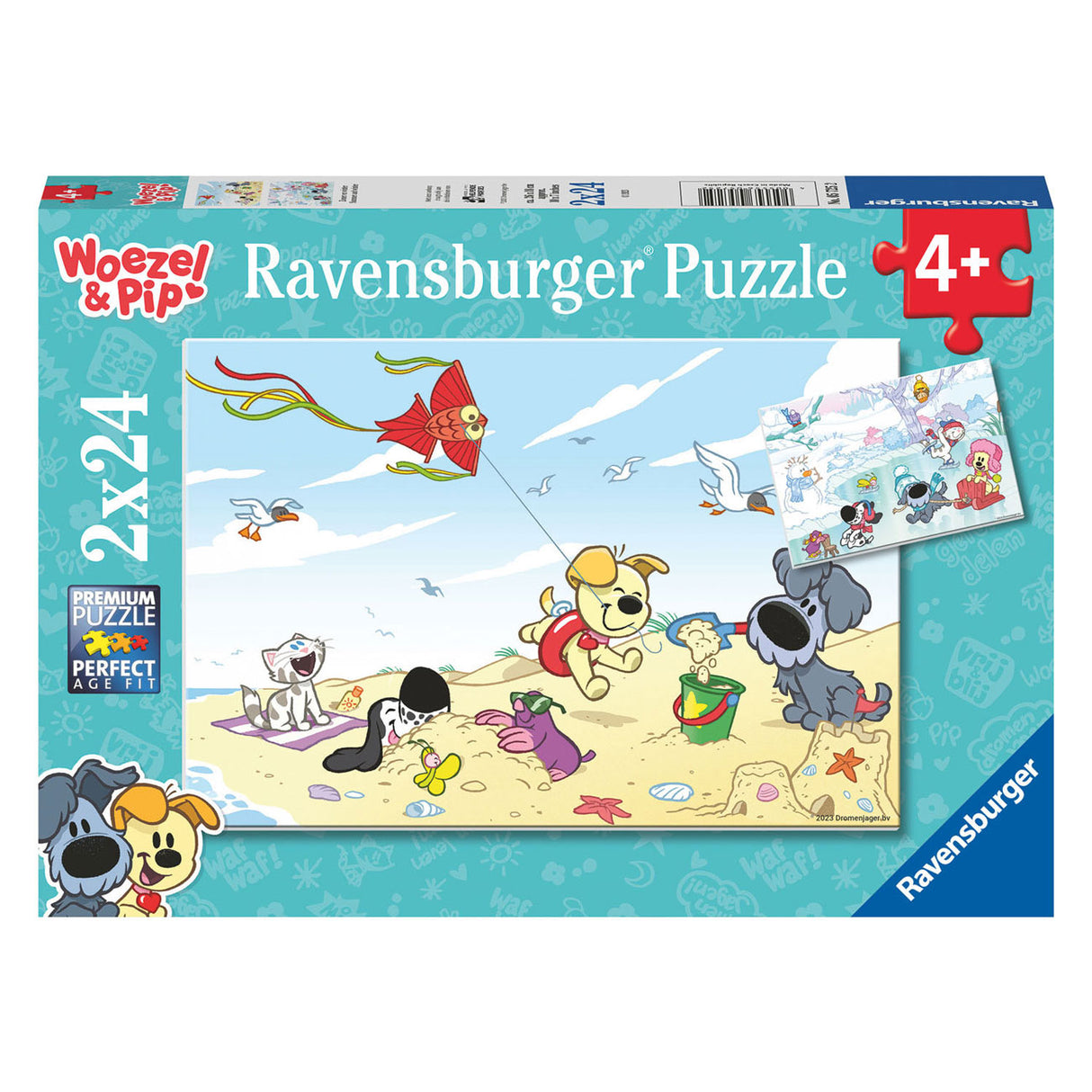Ravensburger - Woezel Pip Summer and Winter Leg Puzzle 2x24 Pièces