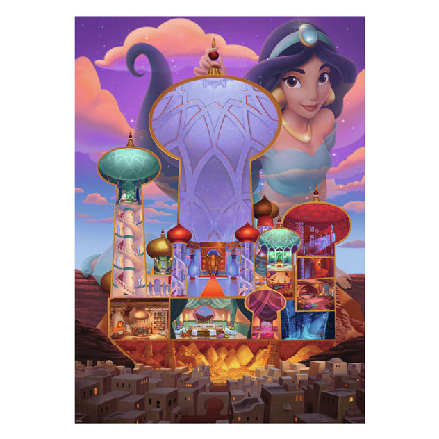 Ravensburger puzzle châteaux disney jasmin - dessin animé 1000 pièces.