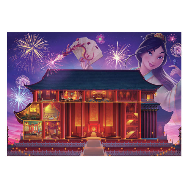 Puzzle Ravensburger Châteaux Disney Mulan - Puzzle 1000 pièces.