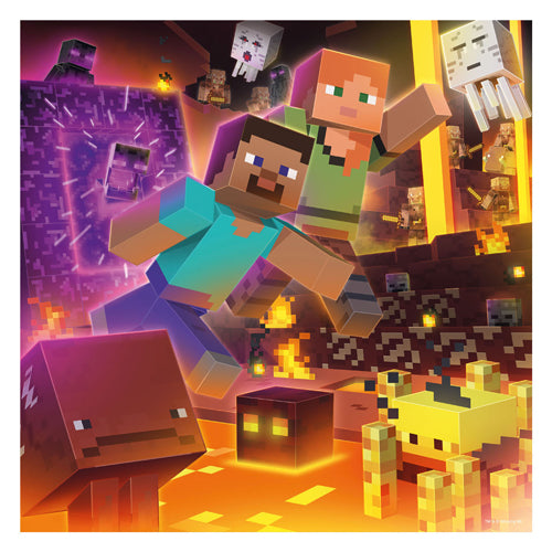 Ravensburger puzzle minecraft biomes - puzzle - 3x49 pièces