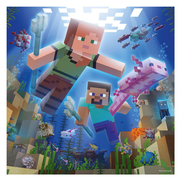 Ravensburger puzzle minecraft biomes - puzzle - 3x49 pièces