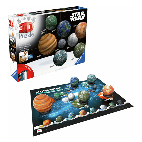 Puzzle 3D Ravensburger Star Wars Planète de la Galaxie, 531ème.