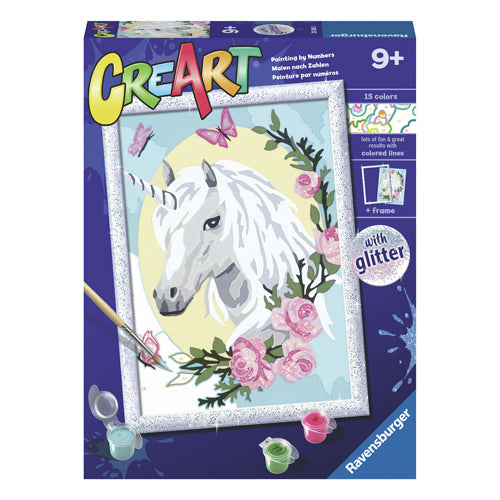 Portrait de licorne Ravensburger creart - peinture par numéro pour enfants
