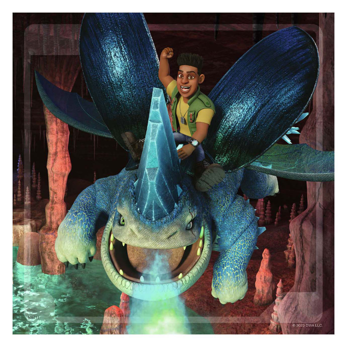 Puzzle Ravensburger Dragons les neuf royaumes, 3x49 pièces.