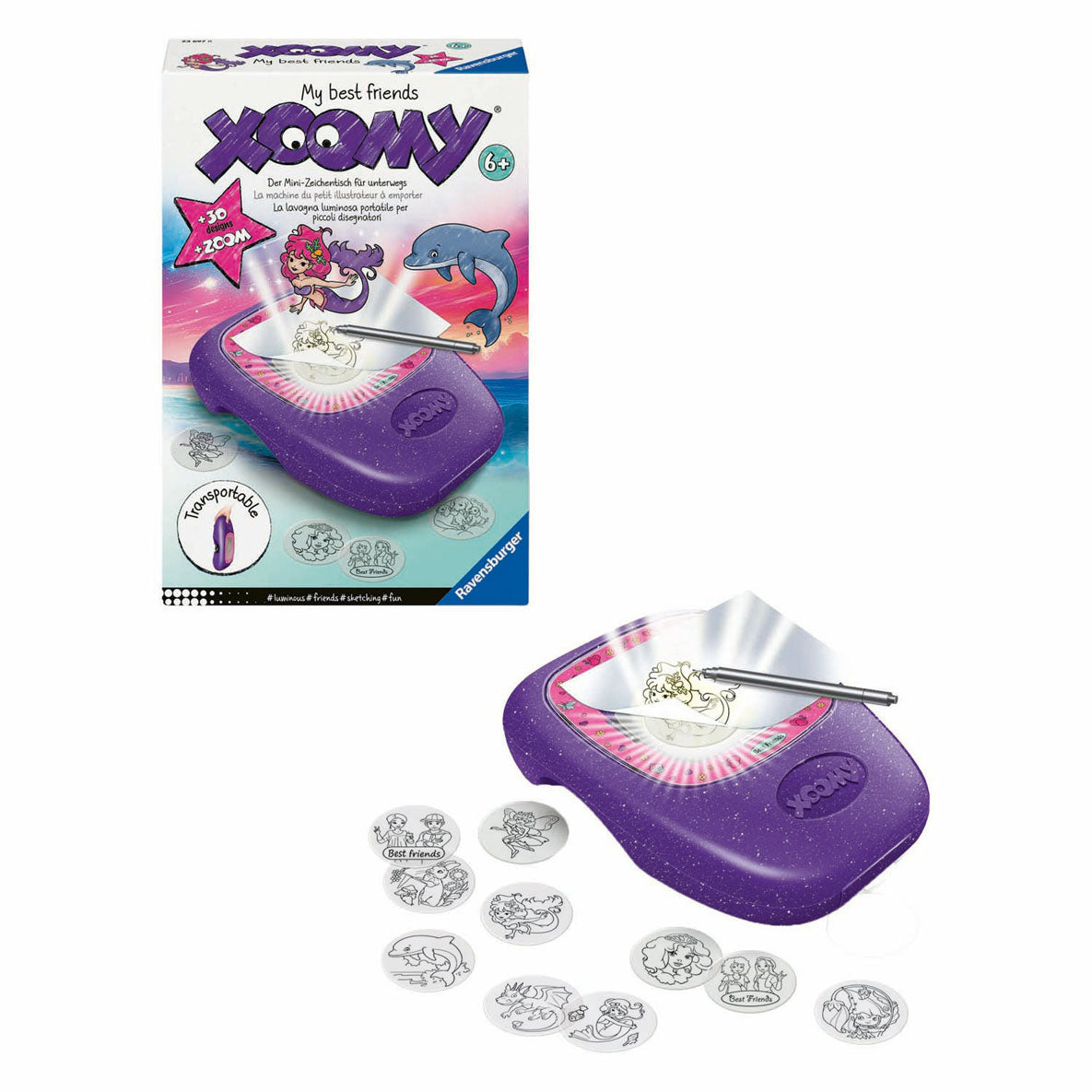 Ravensburger xoomy projecteur de dessin midi compact mes meilleurs amis