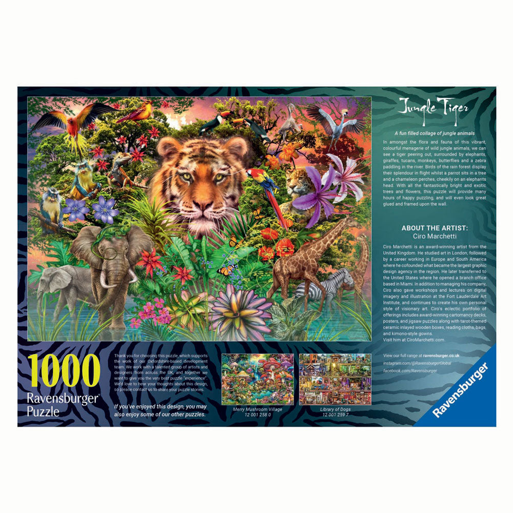 Sans marque sans marque Ravensburger | casse-tête | tigre de la jungle | 1000 pièces