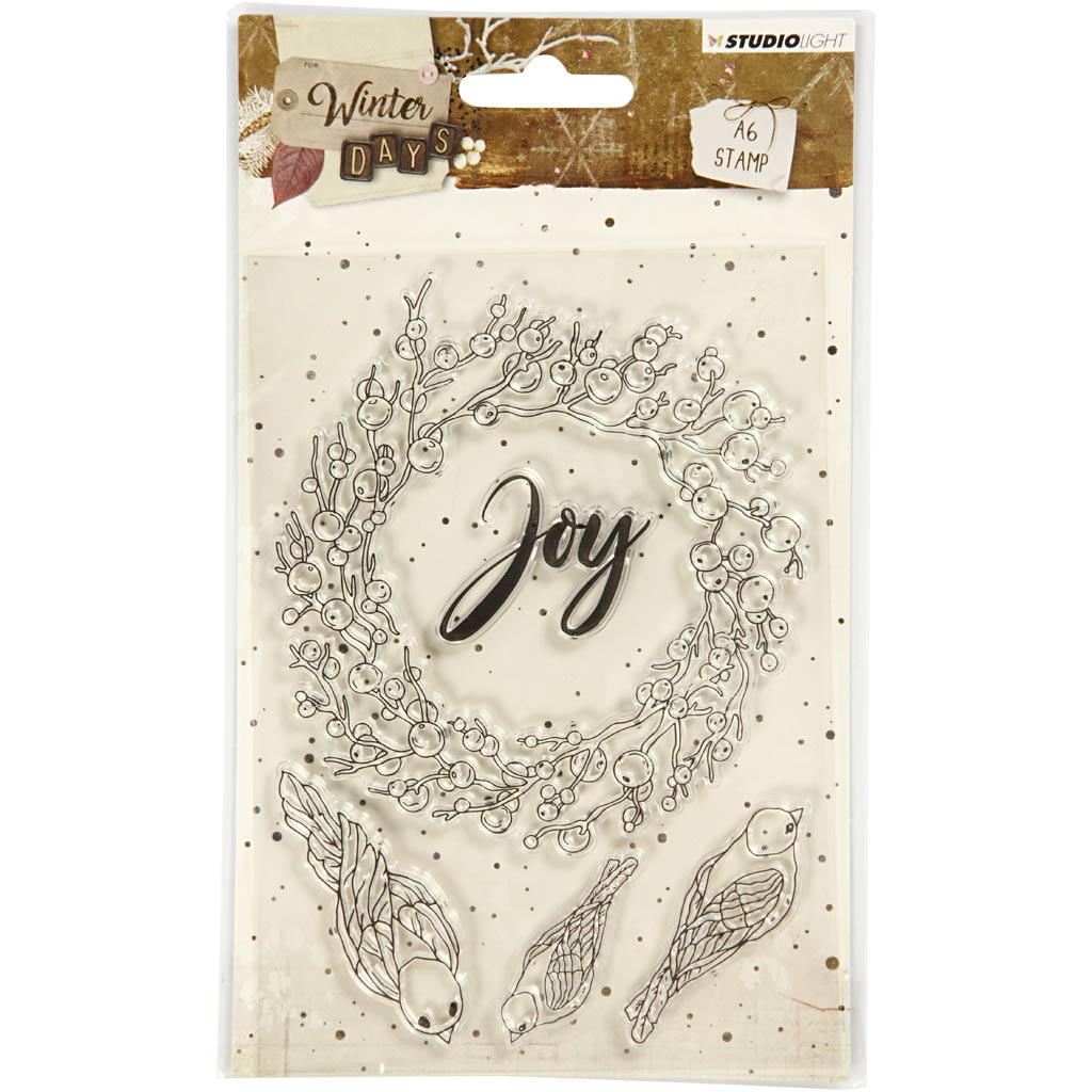 Tampons en silicone Viva decor, joie, dim. 10,5x15 cm, 1 feuille
