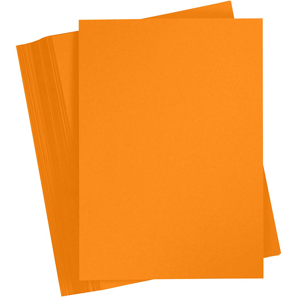 Carton coloré Creativ company, a5, 180 gr, orange, 100 feuilles 1 boîte