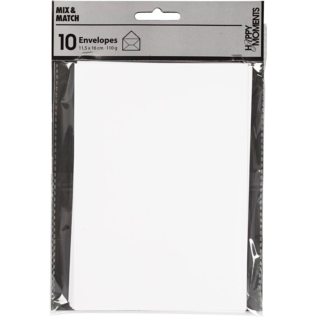 Enveloppes d'entreprise Creativ, format enveloppe 11,5x16 cm, 110 gr, blanc, 10 pièces 1 boîte