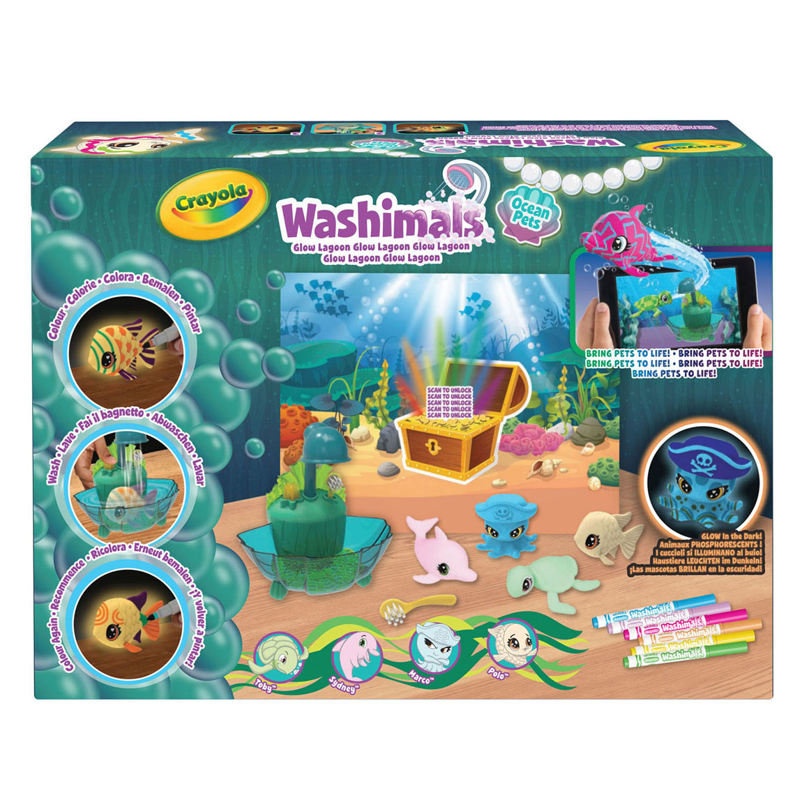 Goliath Games Crayola Washimals Ensemble de jeu Ocean Glow Lagon