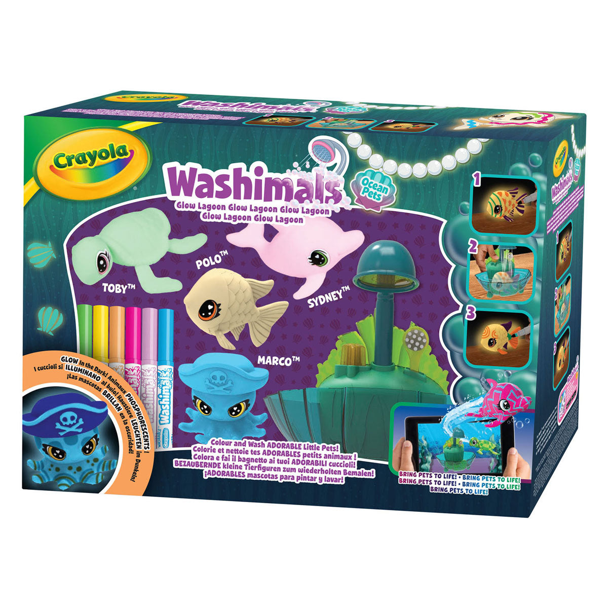 Goliath Games Crayola Washimals Ensemble de jeu Ocean Glow Lagon