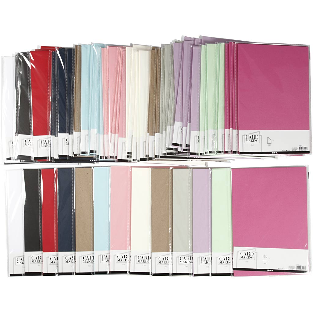 Carton d'entreprise Creativ, a4, feuille 210x297 mm, 220 gr, différentes couleurs, boîte 12x10 1 boîte