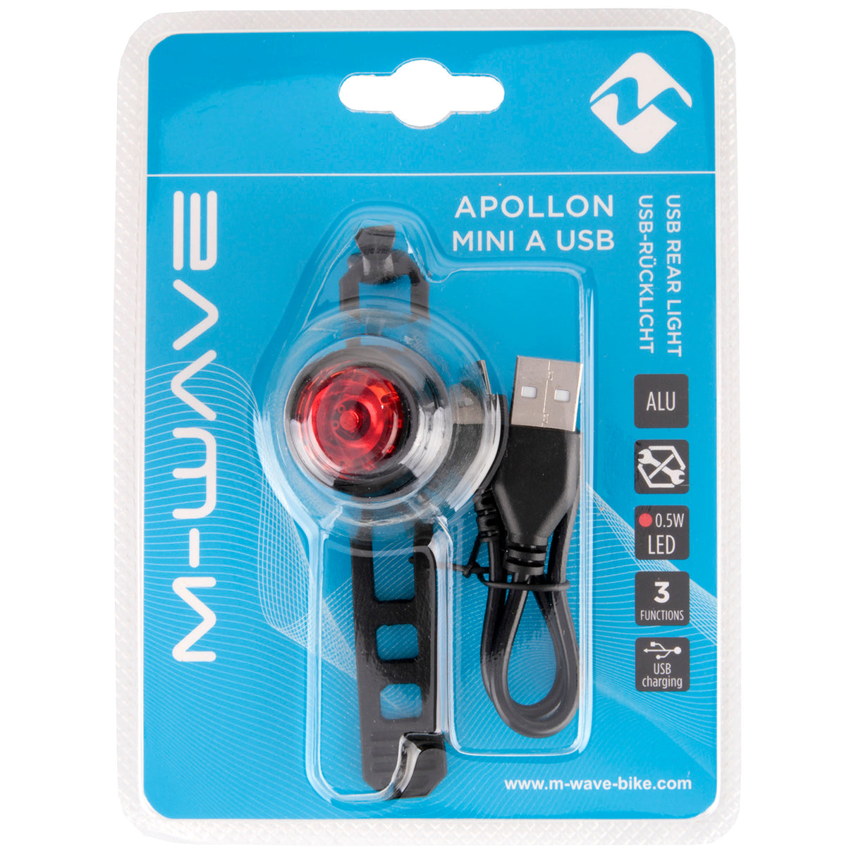 M-wave apollon mini a accumulateur usb clignotant
