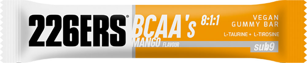 226ers barre gommeuse végétalienne sub9 bcaa mangue 30g