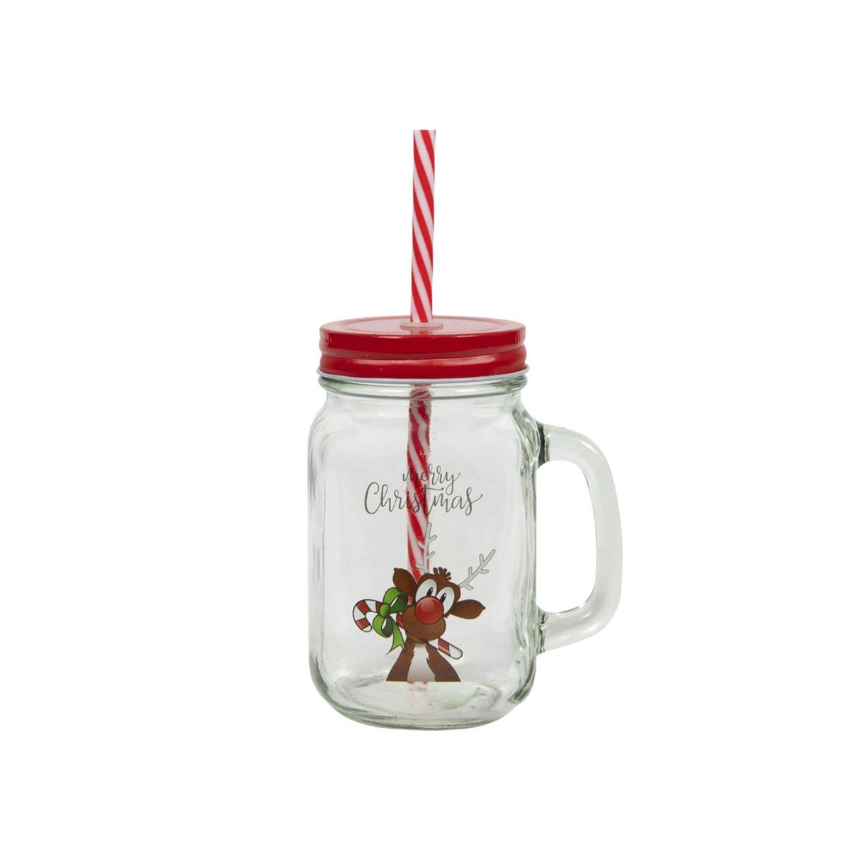 Svenska Living verre à boire renne avec paille 500ml