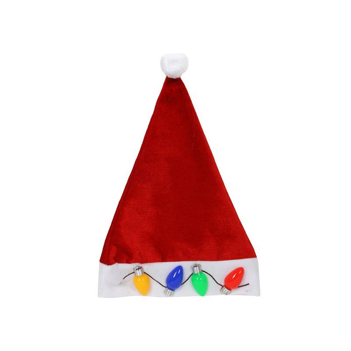 Svenska Living Bonnet de Père Noël avec LED colorées 42x30cm