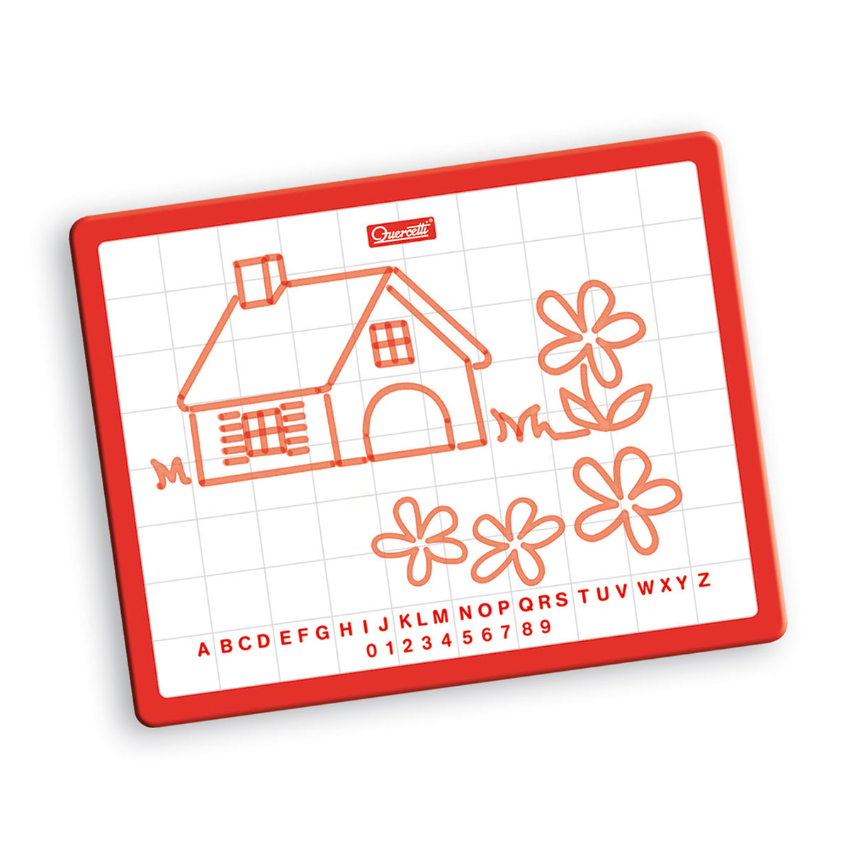 Tableau magnétique Quercetti incl. Aimants ABC lettres majuscules, 53 pcs.