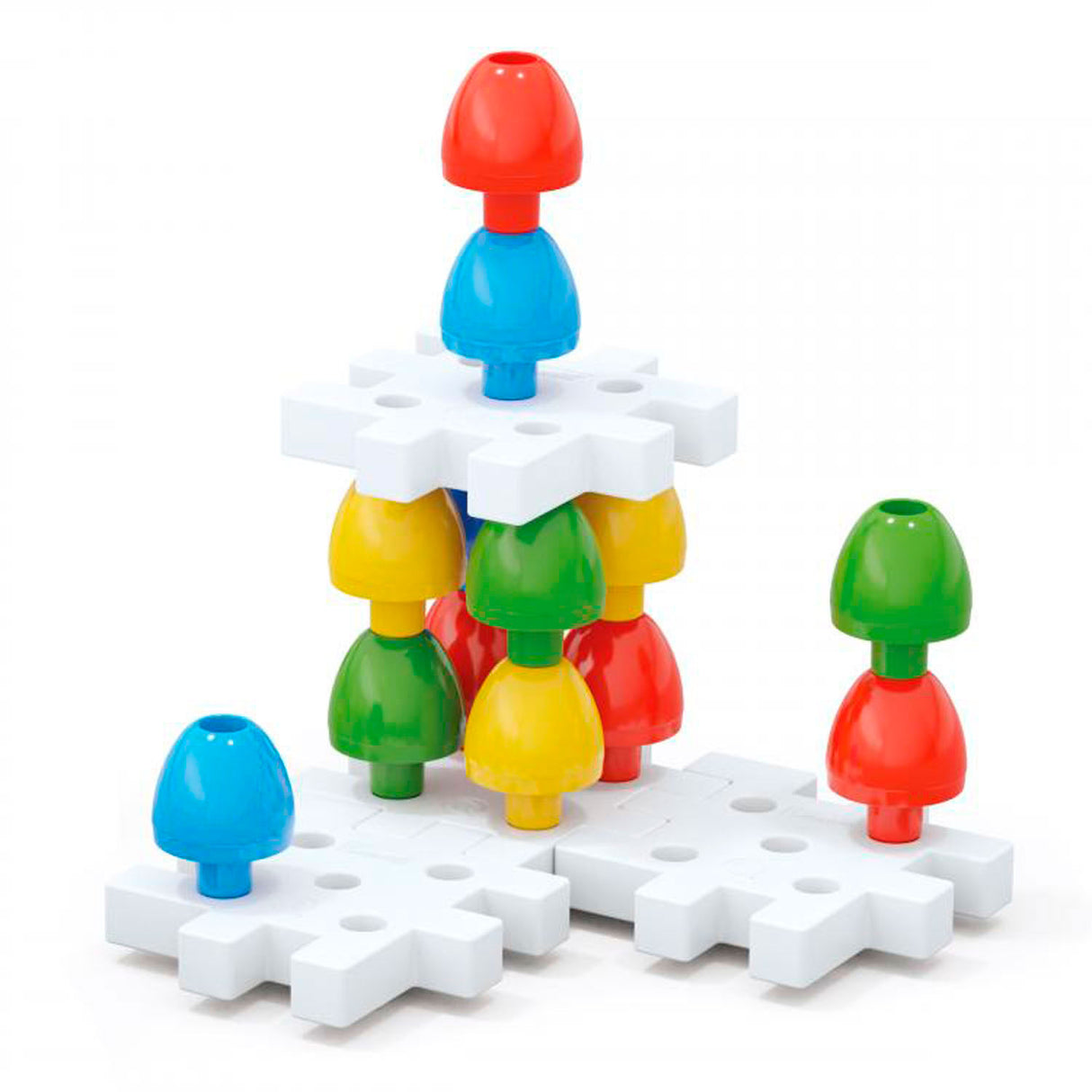 Quercetti jeu d'empilage jumbo peggy junior carton 24 pièces