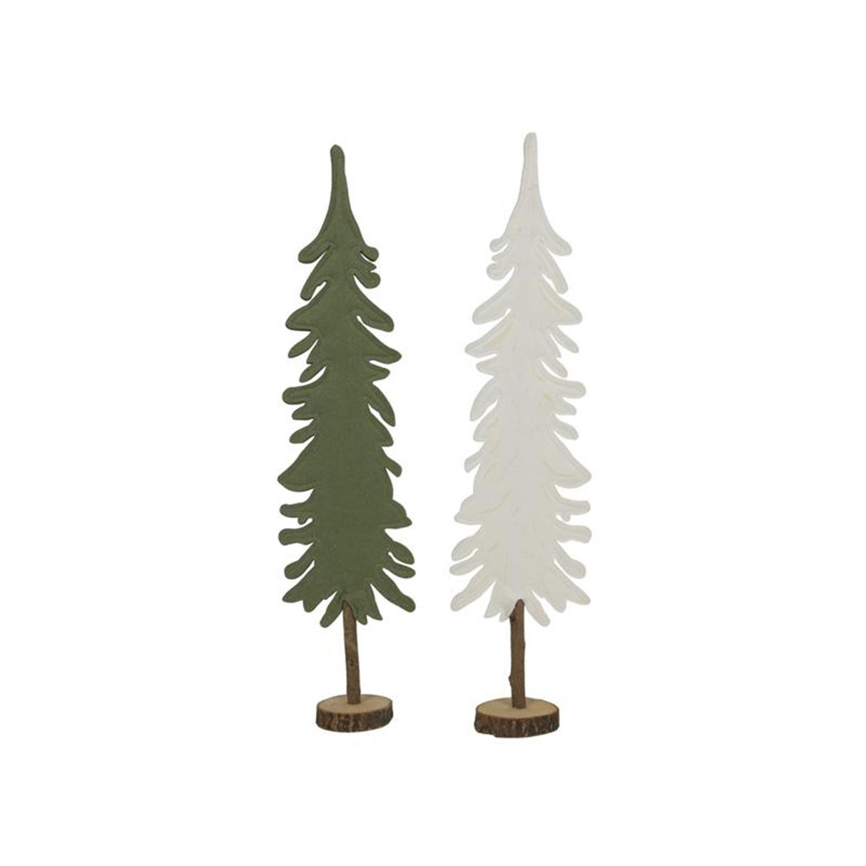 Svenska image vivante sapin de Noël en feutre sur tronc vert h62cm