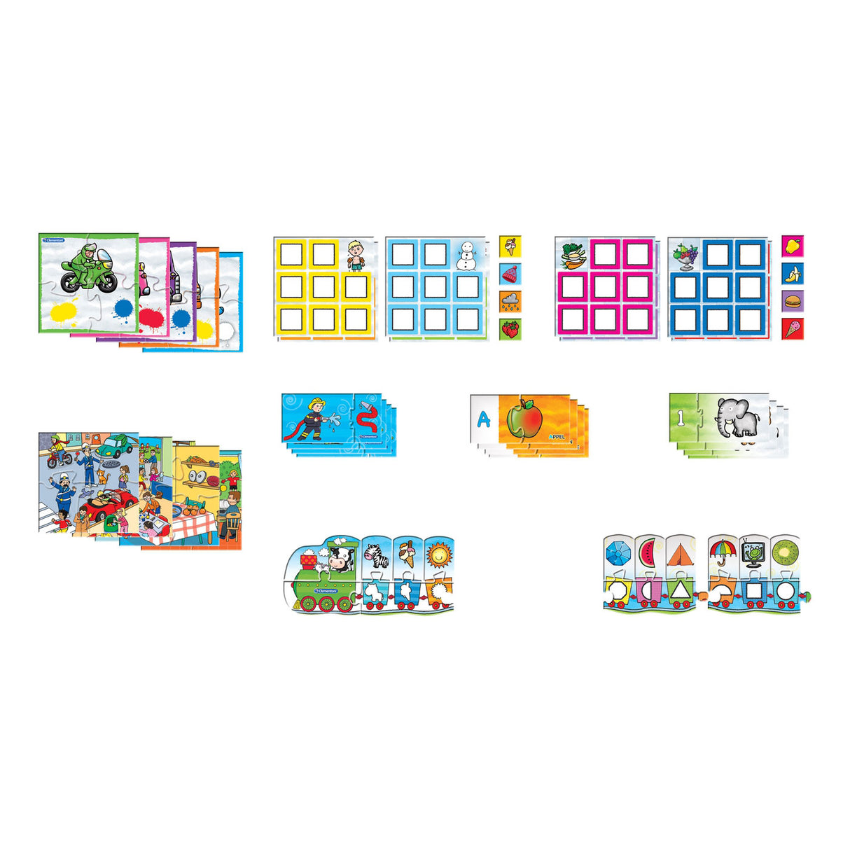 Clementoni apprendre par le jeu - 8 jeux en 1 - jouets éducatifs - jouets pour tout-petits - 3-5 ans