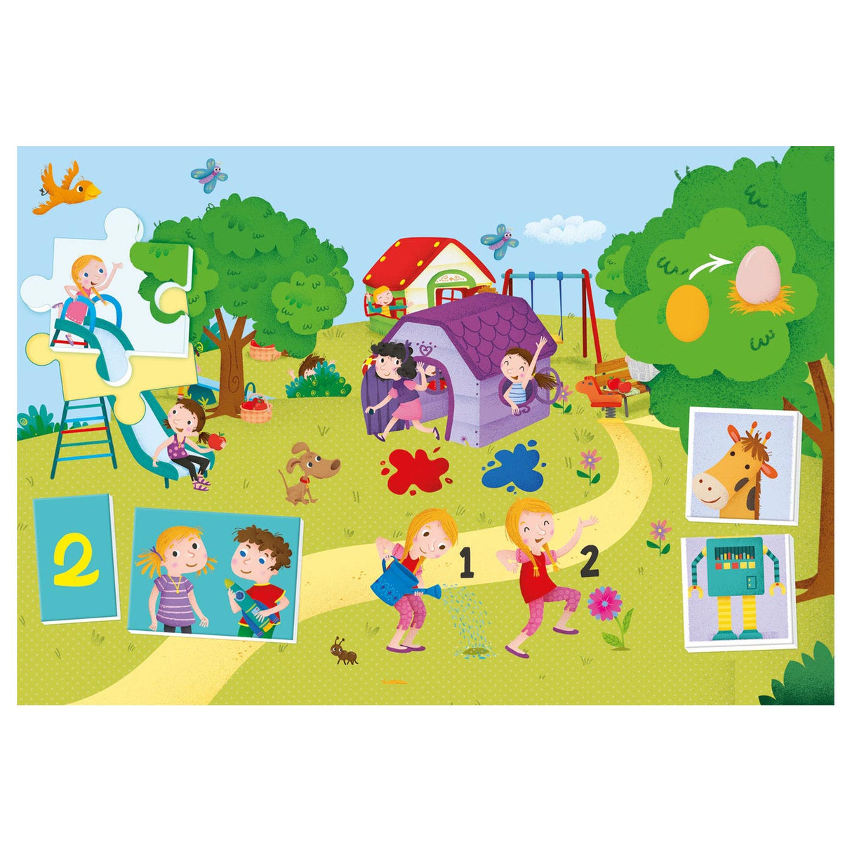Clementoni apprendre par le jeu - 8 jeux en 1 - jouets éducatifs - jouets pour tout-petits - 3-5 ans