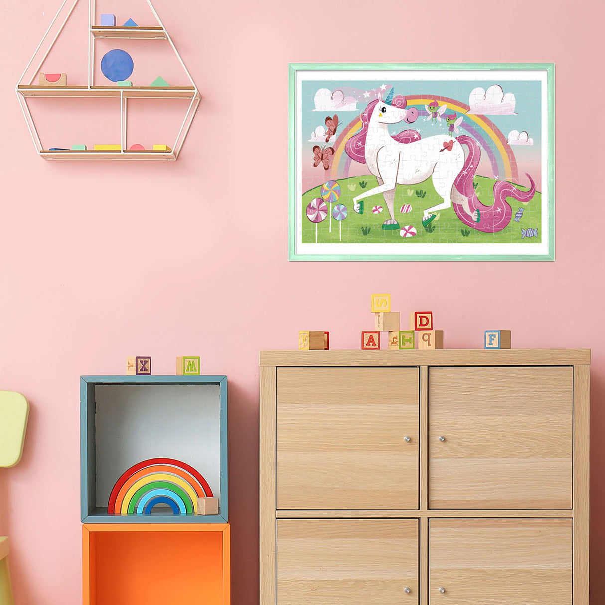 Clementoni - puzzle - 104 pièces - je crois aux licornes géniales - puzzle pour enfants - supercolor