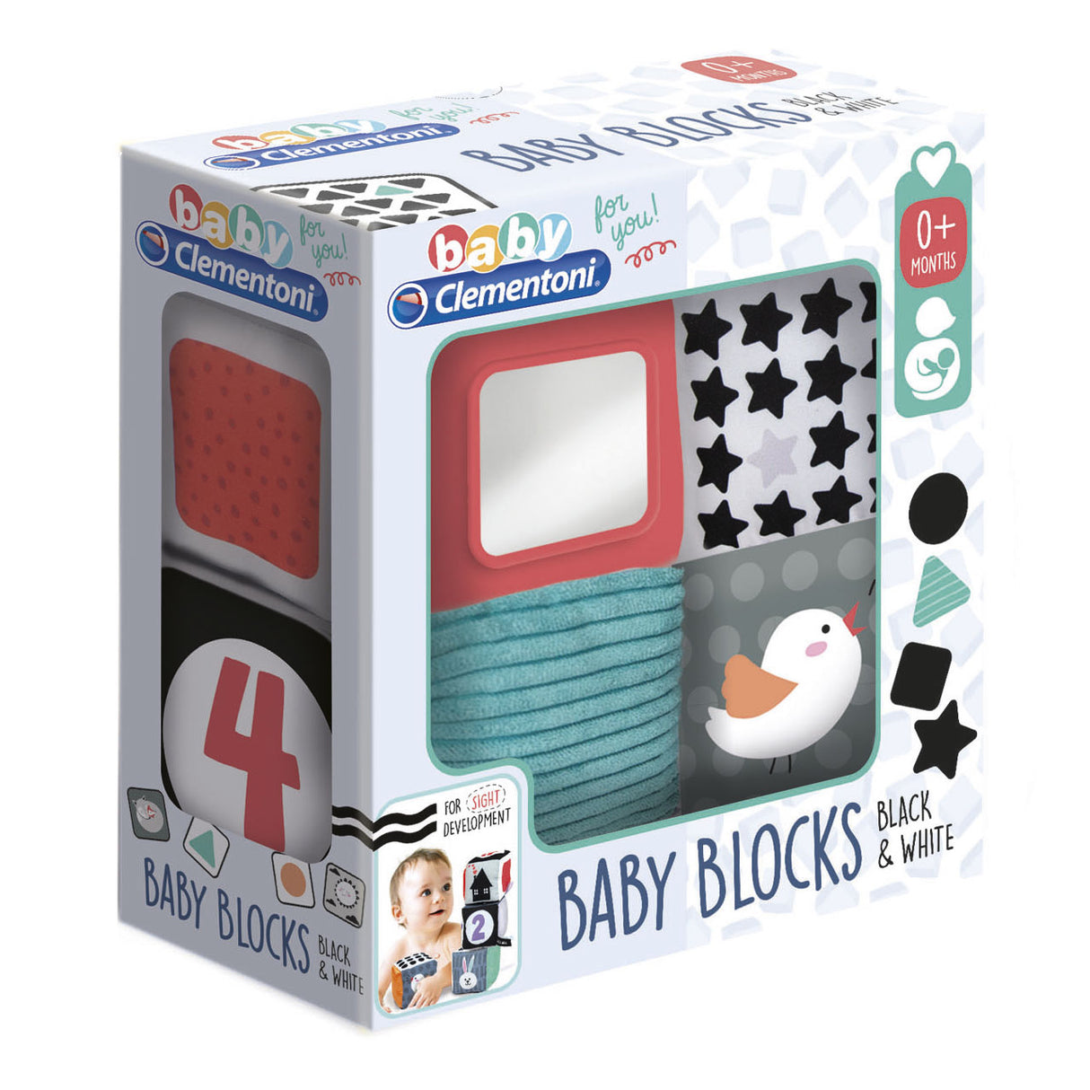 Clementoni premiers mois - blocs souples noir et blanc