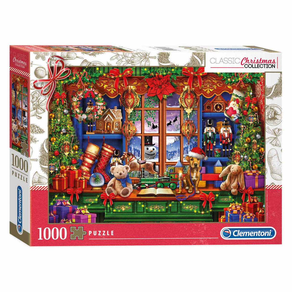 Clementoni Puzzle Magasin de jouets de Noël, 1000 pcs.