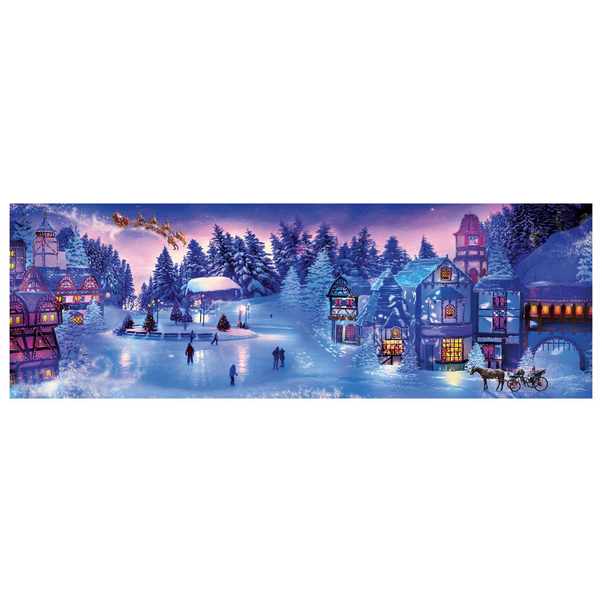 Clementoni Panorama Puzzle Noël, 1000 pcs.