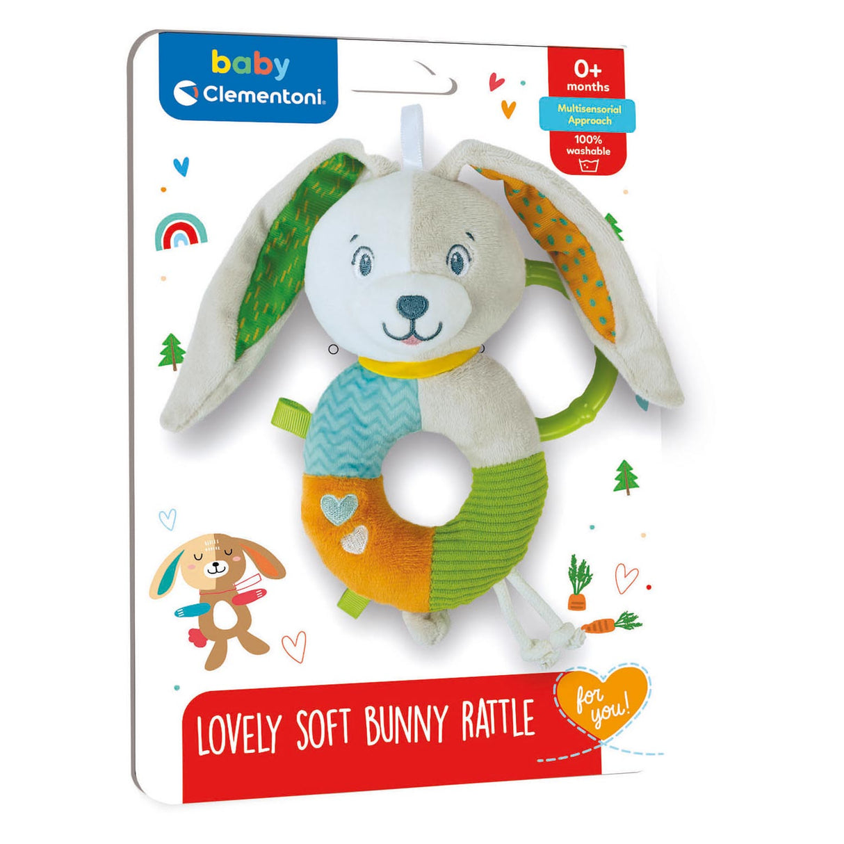 Clementoni baby - peluche hochet lapin