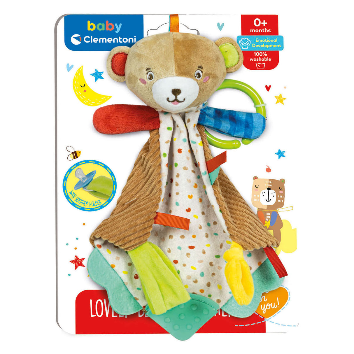 Clementoni baby - ours hochet en peluche
