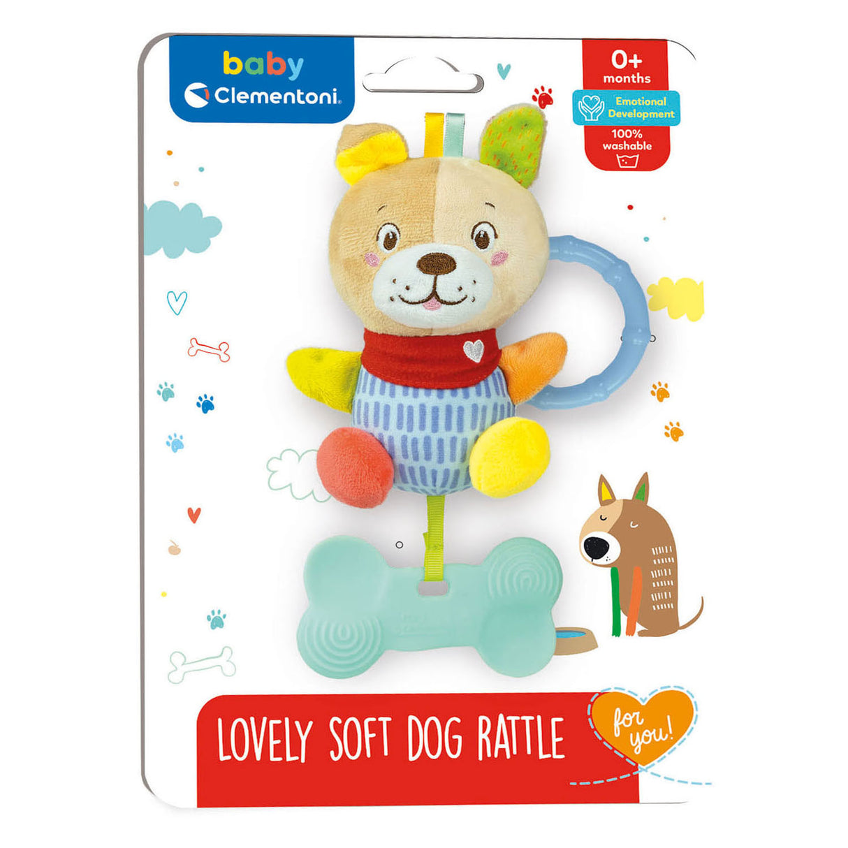 Clementoni baby - peluche chien hochet