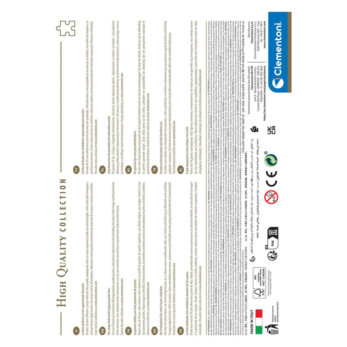Escaliers de Legpuzzle Clelementoni Colorboom, 500ST.