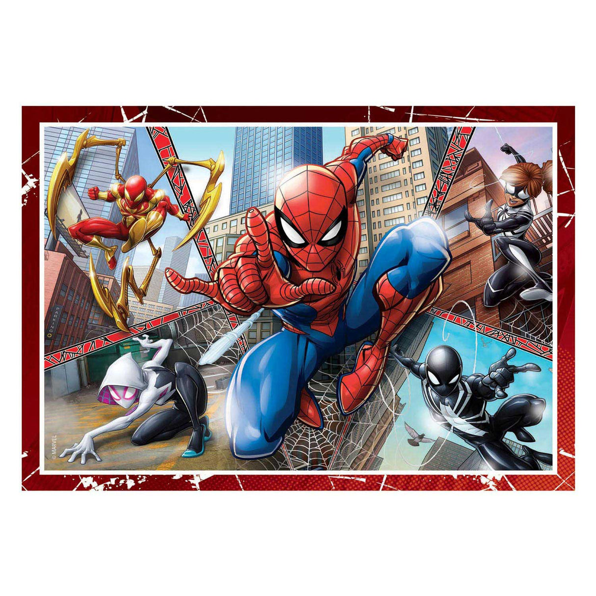 Clementoni puzzles merveille spiderman, 4en1