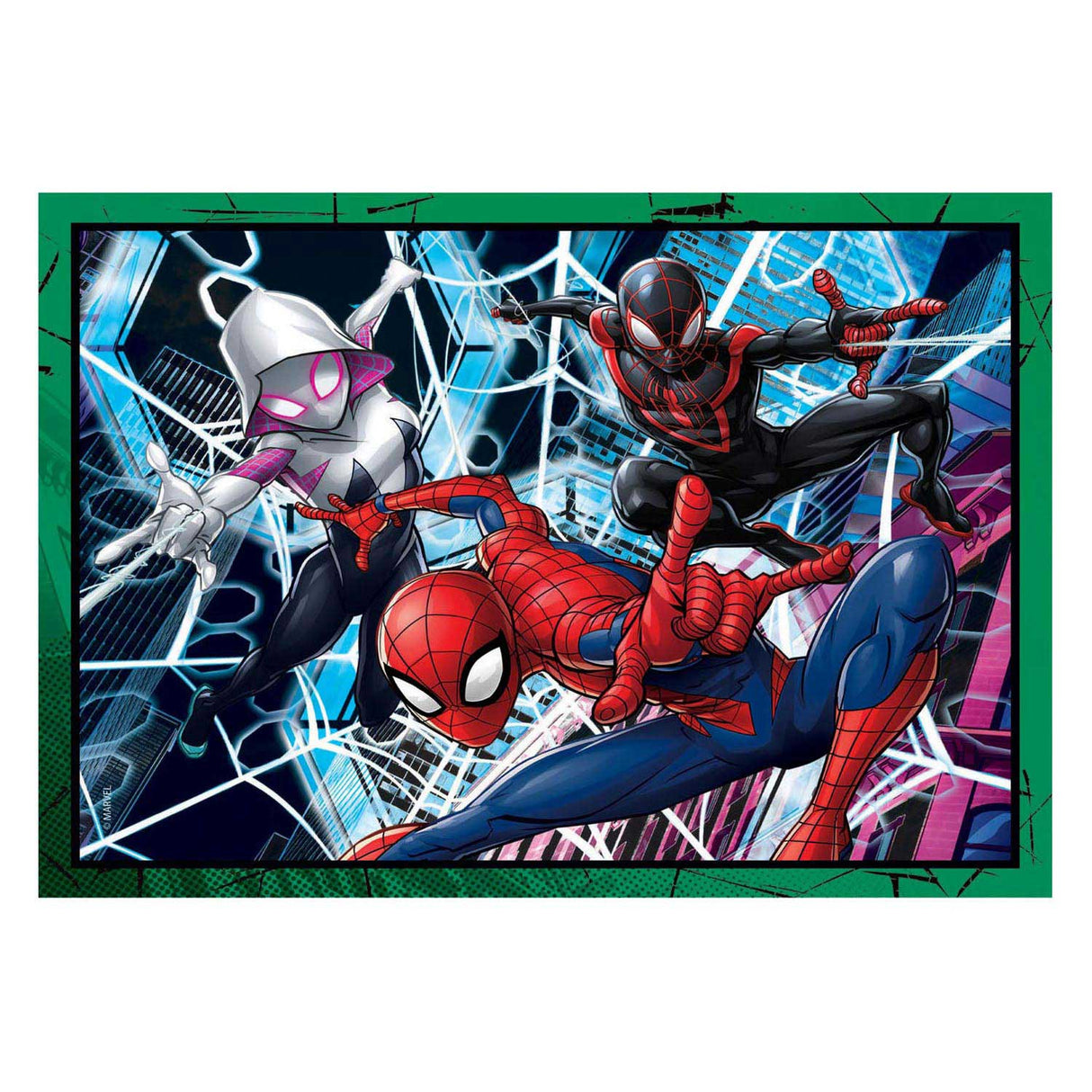 Clementoni puzzles merveille spiderman, 4en1