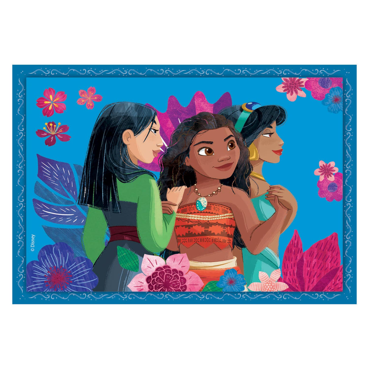 Clementoni - puzzle - 4 puzzles dans 1 boîte - princesse disney - puzzle pour enfants - supercolor