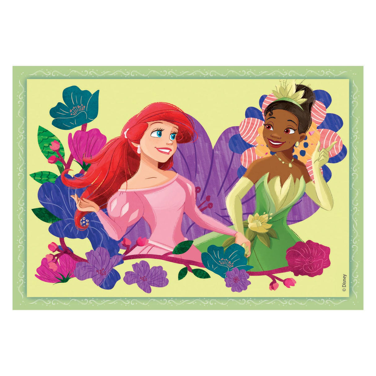 Clementoni - puzzle - 4 puzzles dans 1 boîte - princesse disney - puzzle pour enfants - supercolor