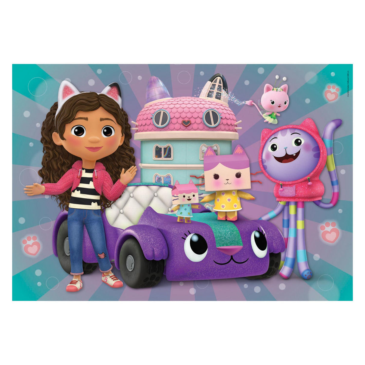 Clementoni supercolor puzzle gabbys maison de poupée 2x20 pièces