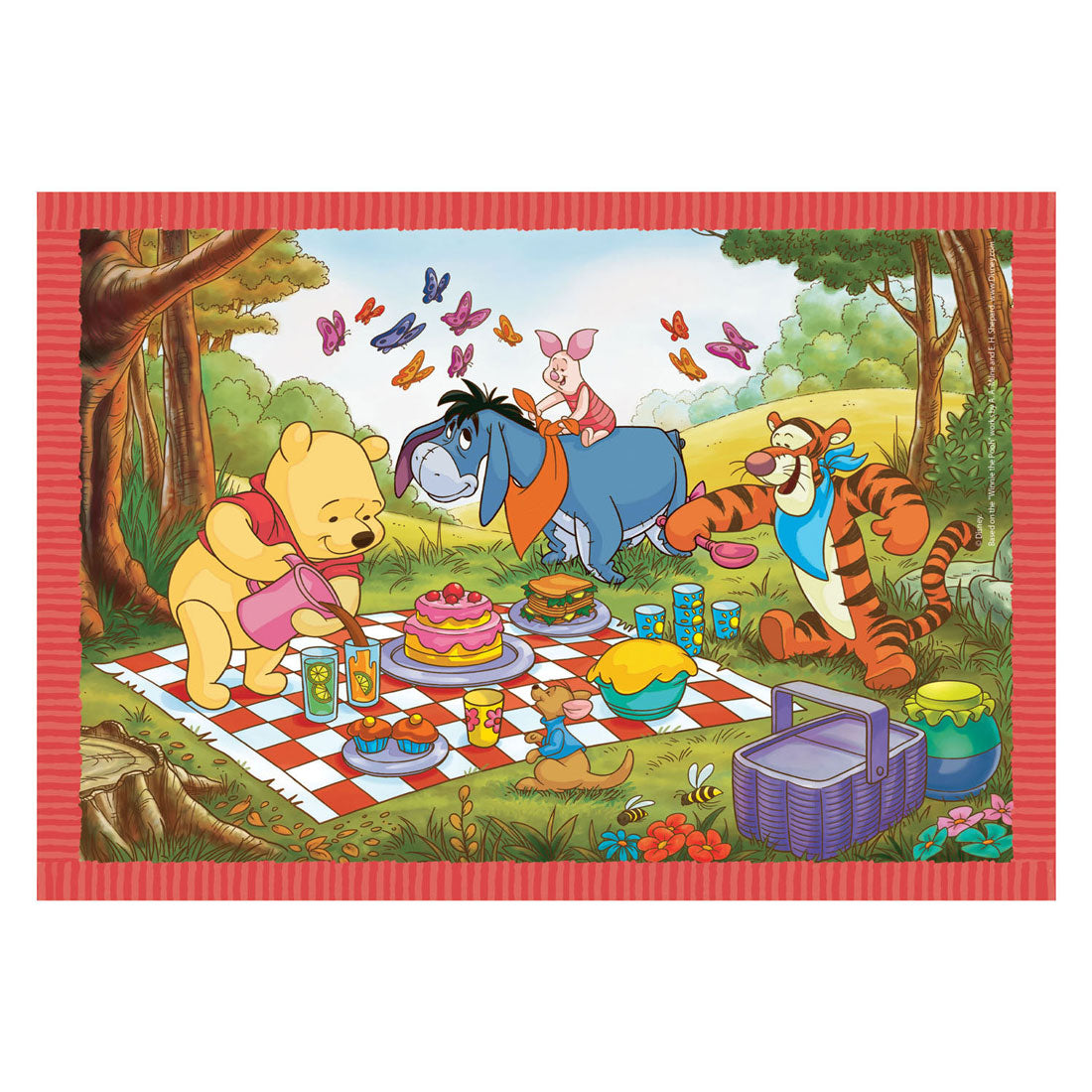 Clementoni puzzle couleur disney winnie l'ourson, 4en1
